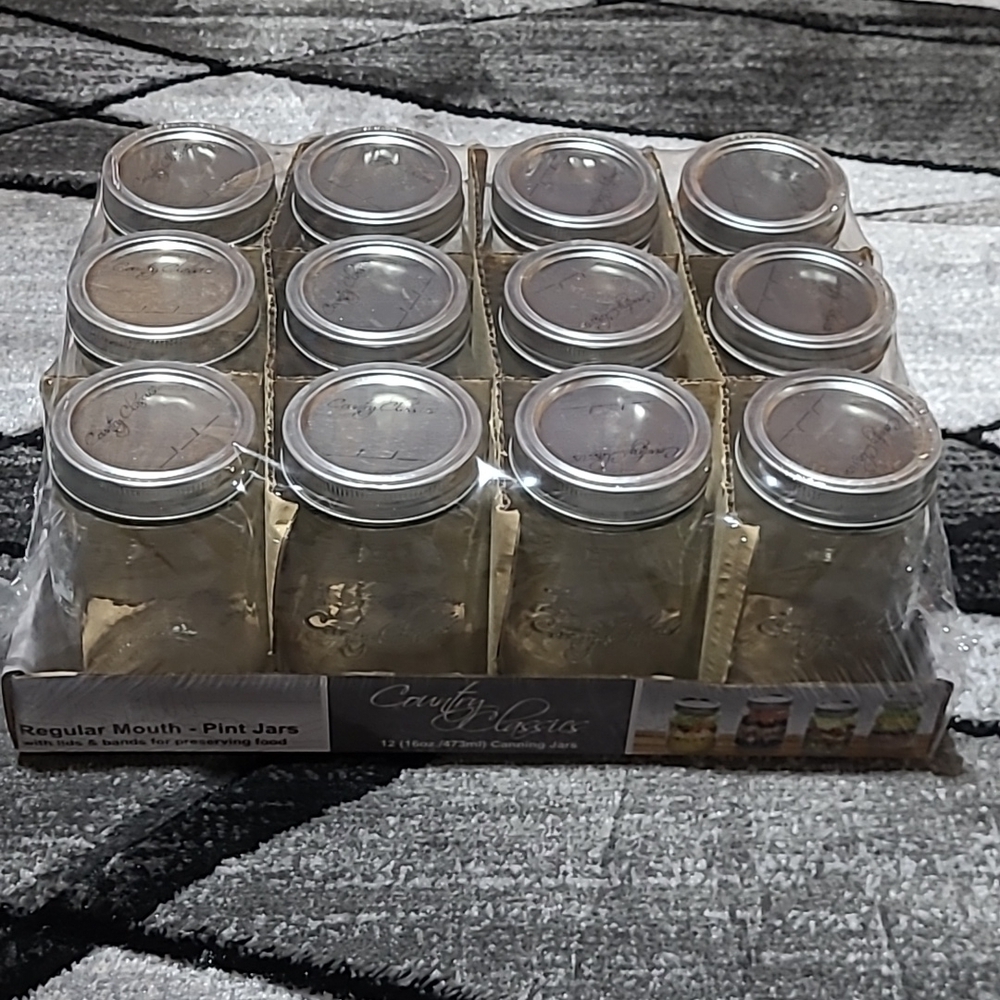 Country Classics Regular Mouth - Pint Canning Jars PRICE FIRM